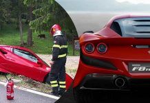 Ferrari schiantata contro camion
