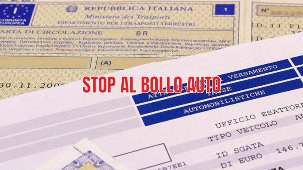 Bollo auto categoria non esente dal pagarlo