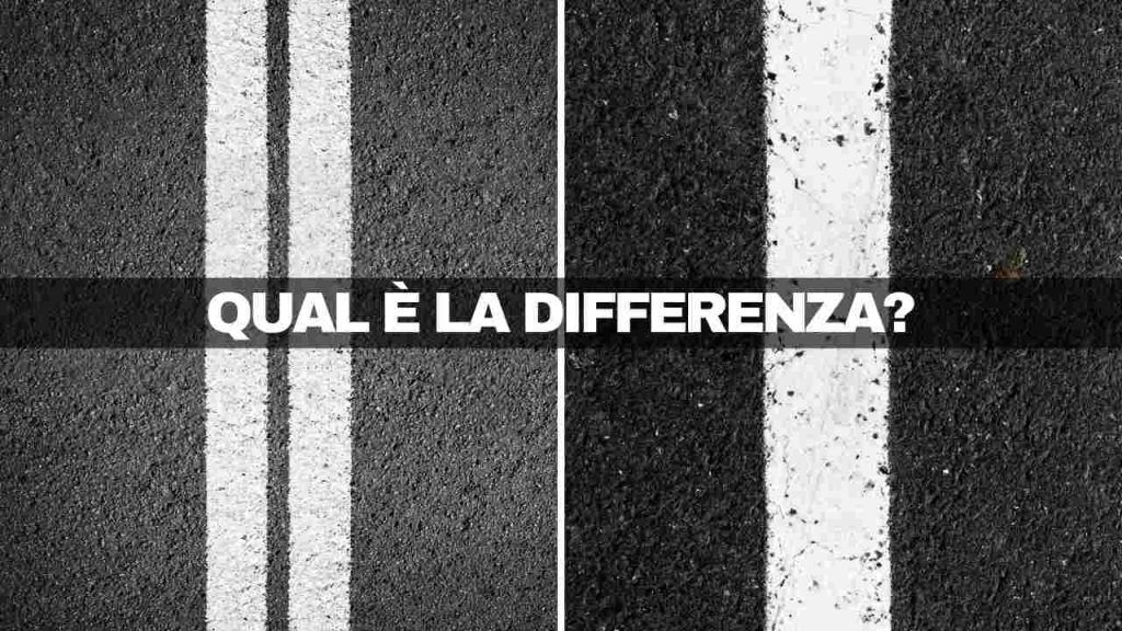 differenza strisce stradali