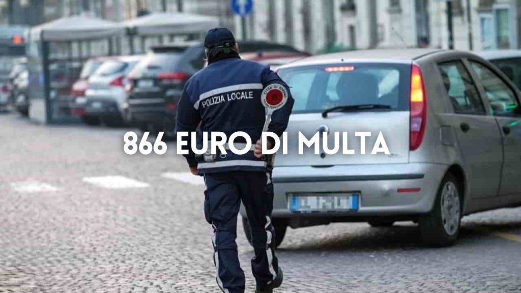 multa se lasci auto parcheggiata in questo modo