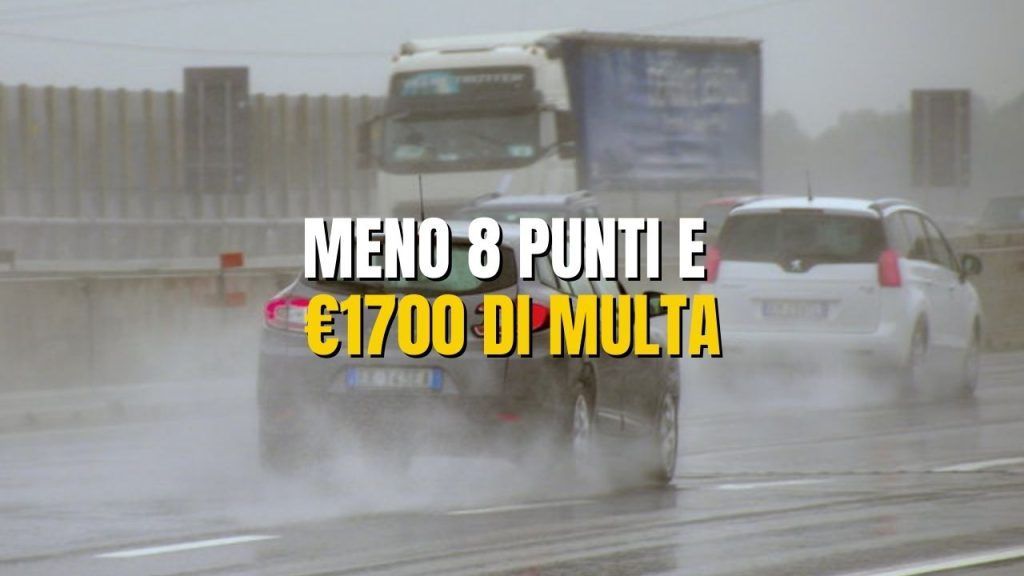 punti in meno e multa