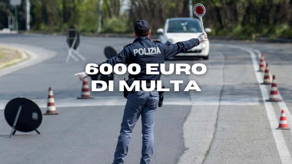 sei mila euro di multa