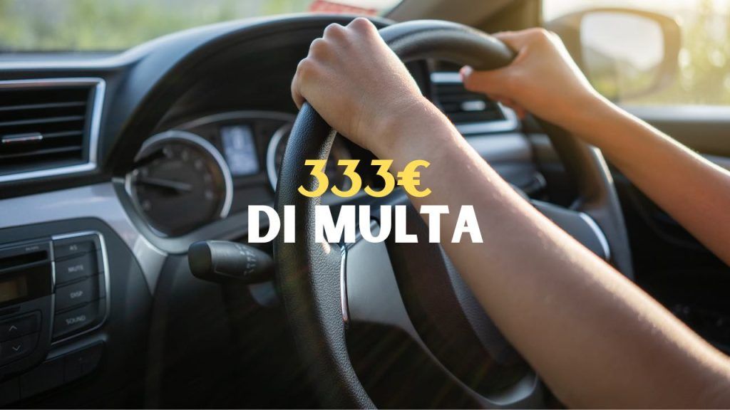 333€ di multa