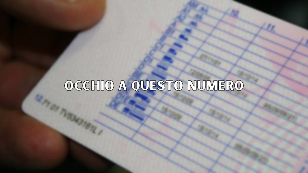 Patente, fai attenzione a questo numero