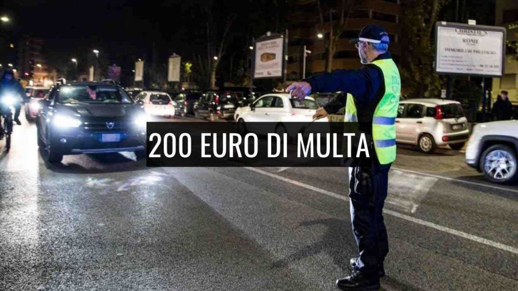 duecento euro di multa se dimentichi questo