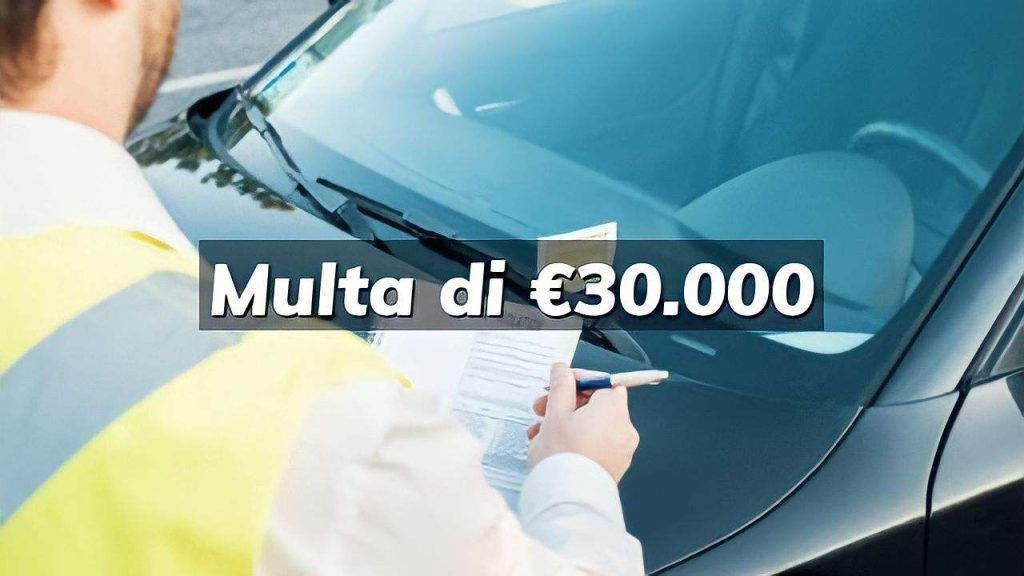 Multa di 3000 euro