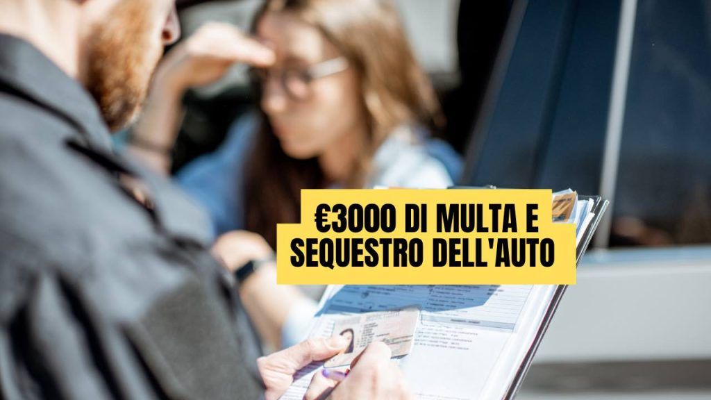 multa e sequestro auto