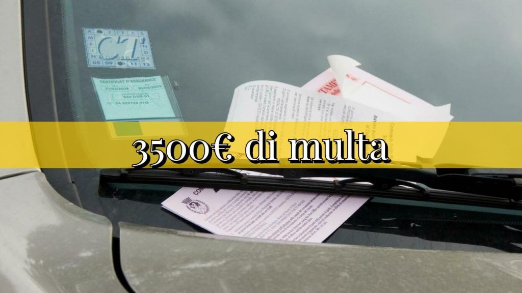 Multa di 3500 euro