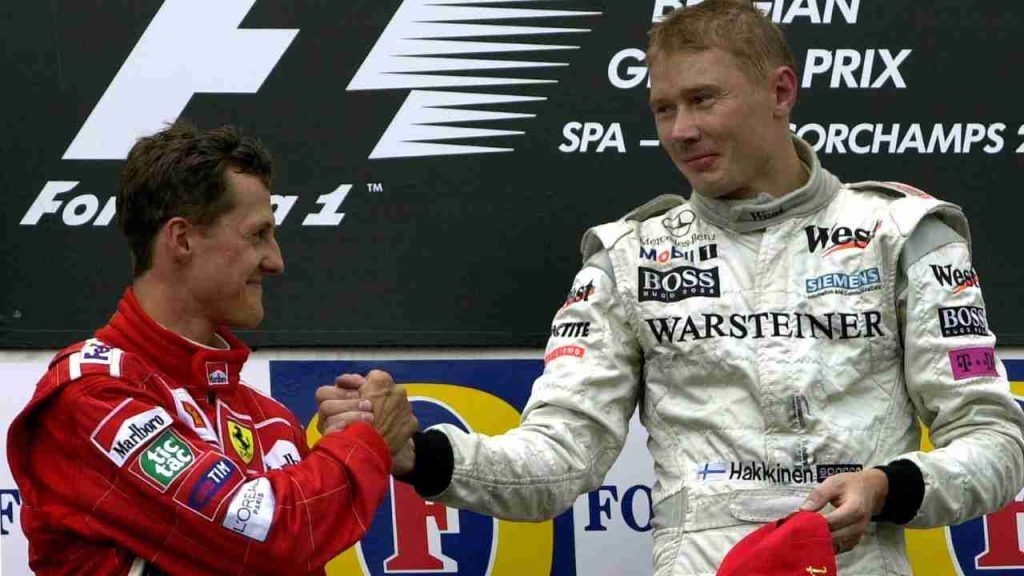 Michael Schumacher e Mika Hakkinen